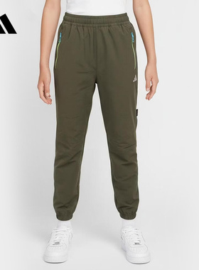 adidas阿迪达斯官方运动2026春男大童梭织长裤 KG5955