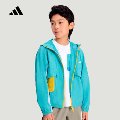 阿迪达斯 （adidas）|（新款）2026夏男大童梭织夹克 KG7846