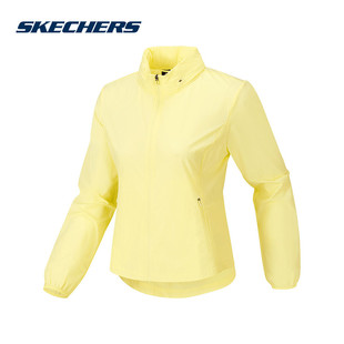 Skechers斯凯奇26夏季女士运动风凉感薄款梭织连帽外套 P226W093