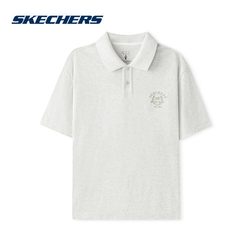 Skechers斯凯奇2026夏男款简约风柔软舒适针织短袖POLO衫L226M059