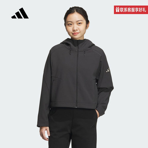 adidas阿迪达斯官方运动2025春女梭织夹克 JM4318