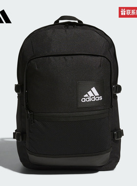 adidas阿迪达斯学生书包侧边束带电脑包黑色男女双肩背包 IT2061