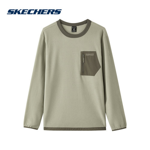 SKECHERS斯凯奇运动2024冬男针织套头卫衣 L424M012-04AU
