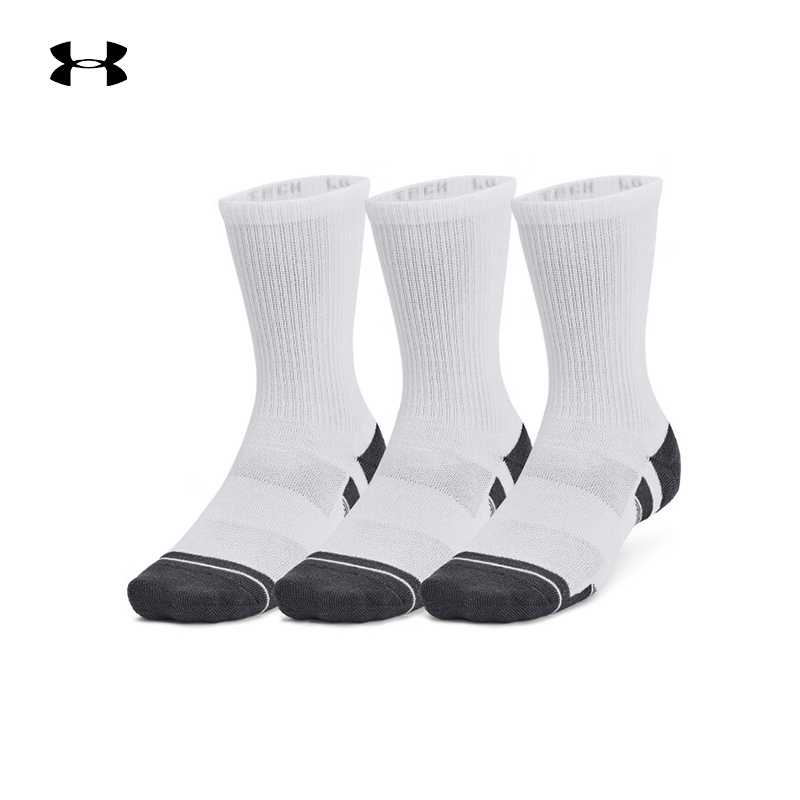 安德玛UA秋冬男女同款情侣训练短筒袜-3双装1379512-100