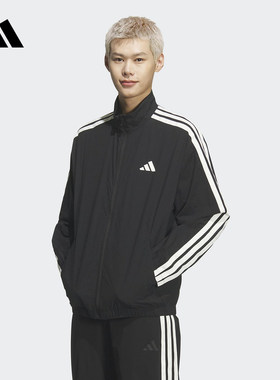 阿迪达斯三条纹早春薄外套男TRACK TOP梭织夹克 KR2520