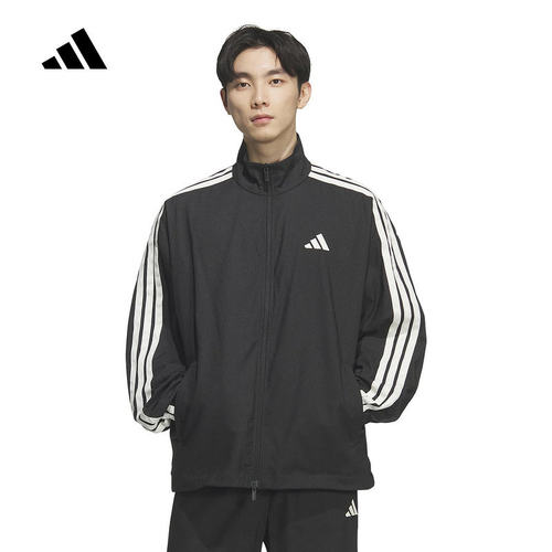 adidas阿迪达斯防晒UPF50+速干牛仔布运动休闲夹克外套春男KR2548