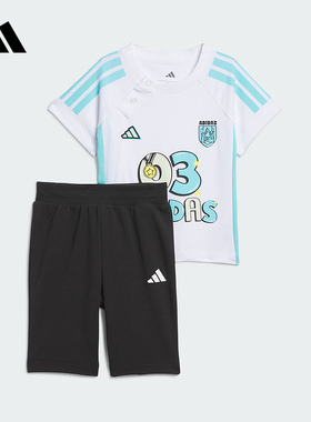 adidas阿迪达斯官方运动2025夏男婴童短袖套装 JM3416