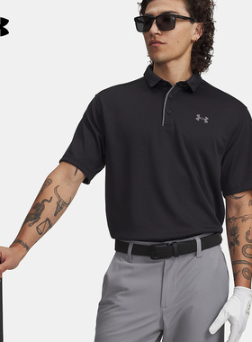 安德玛UNDERARMOUR运动2026S/S男短袖POLO 1290140-001