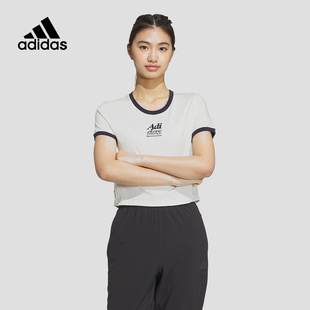 T恤 Adidas阿迪达斯官方旗舰2024春女短袖 JI6880