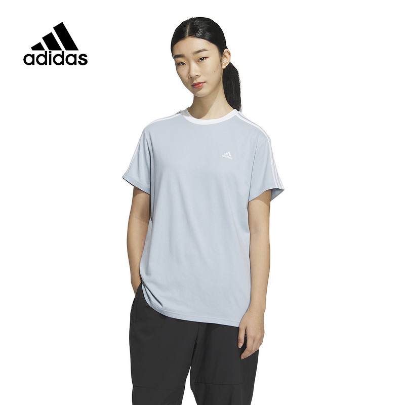 阿迪达斯adidas官方旗舰2024夏女短袖T恤JI6979