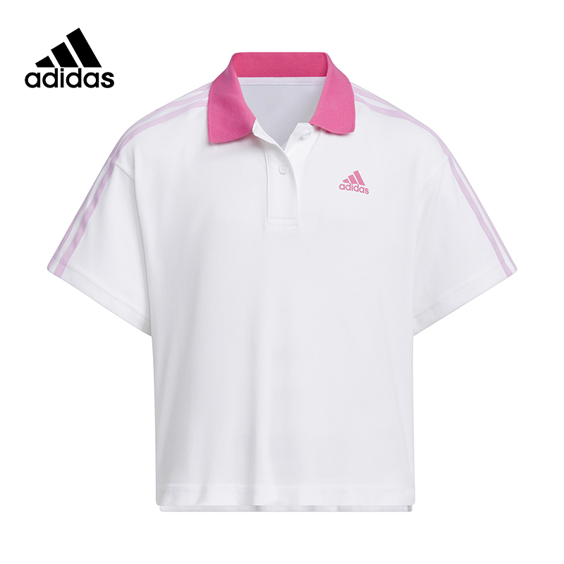 阿迪达斯adidas夏季女大童运动休闲短袖IT1756