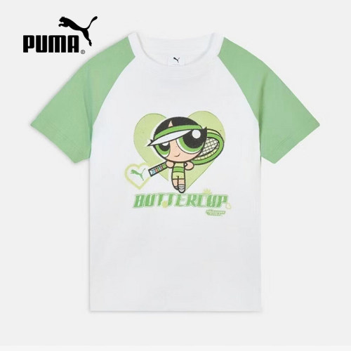 PUMA彪马飞天小女警联名夏季新款女可爱休闲运动短袖T恤637469-02