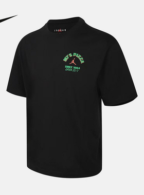 Nike耐克夏短袖T恤男黑色圆领印花logo宽松袖运动上衣IF3167-010