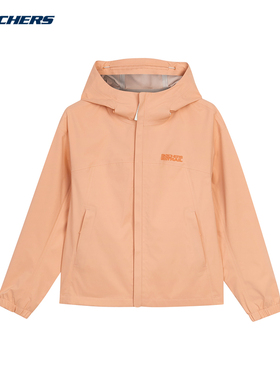 Skechers斯凯奇女子新款休闲时尚挡风拉链连帽外套L124W021/03U5