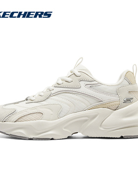 Skechers斯凯奇女子网面厚底时尚百搭老爹鞋运动跑鞋 117369/WNT