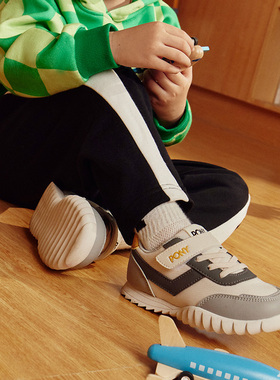 PONY儿童老爹鞋胜利鞋复古魔术贴百搭透气休闲运动鞋234K1SO57GR