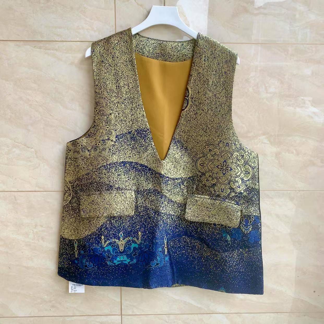 桑蚕丝马甲丝绸之路长款