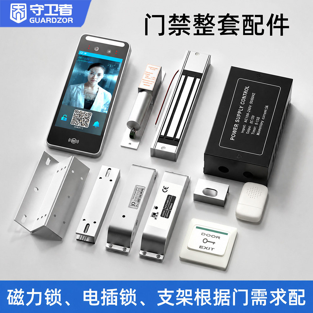 人脸识别门禁大门单元小区家用智能老式磁力锁室外防雨不锈钢出租