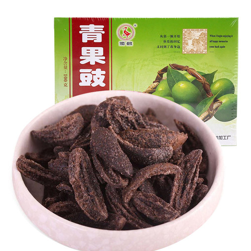福建厦门特产独鹤青果豉100g盒装