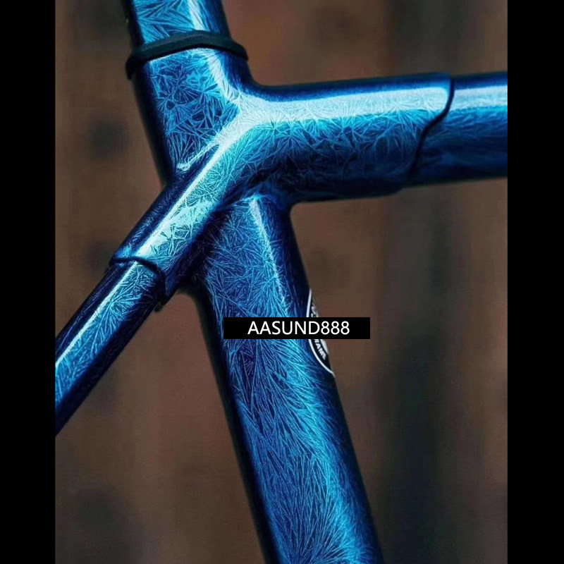 糖果蓝松针冰花AASUND鹦鹉特效漆 自行车改色纹理分明松针结晶漆