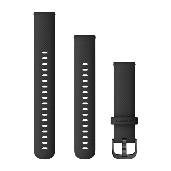 佳明GarminMove 3S GarminActive S  Rey 黑色硅胶表带灰色扣18mm - 实物图
