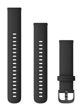 佳明GarminMove 3S GarminActive S  Rey 黑色硅胶表带灰色扣18mm