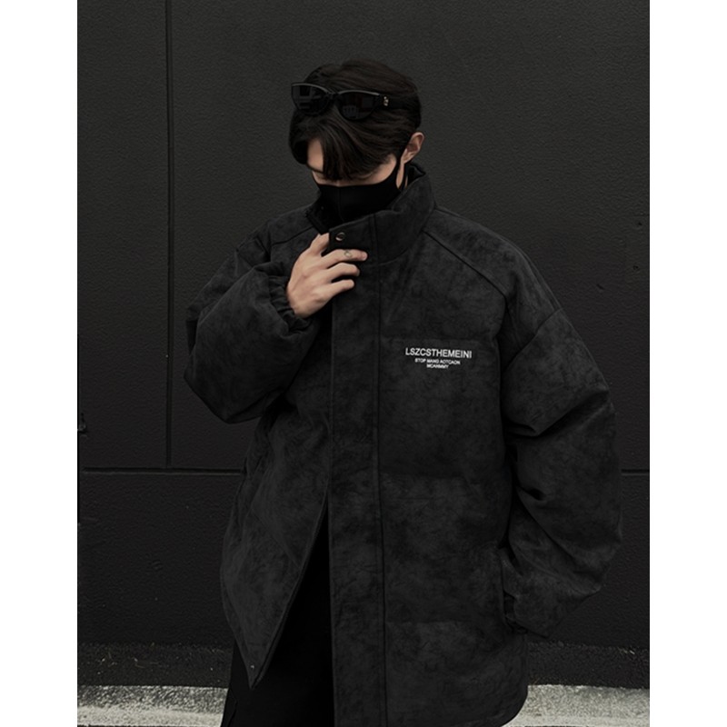 美式高街立领加厚保暖男士面包服