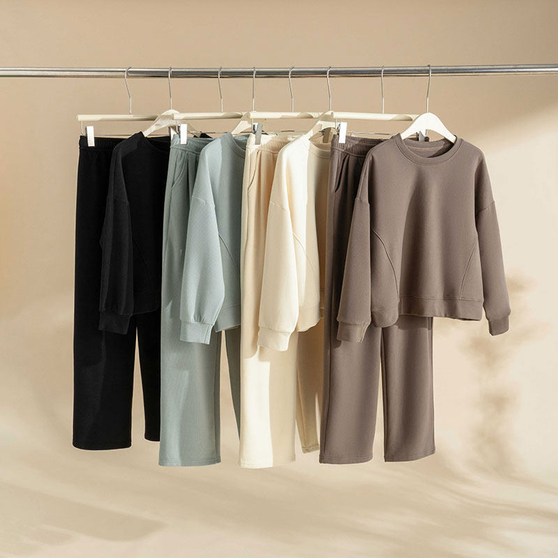 大厂订单！德绒保暖宽松落肩袖卫衣松紧腰休闲裤套装时尚两件套,女装/女士精品,时尚套装,淘宝优惠券,粉丝福利购,淘宝优惠卷