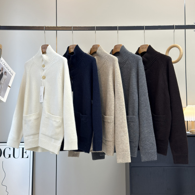 出岛国！秋冬新品男女同款大领口舒芙蕾针织开衫宽松慵懒毛衣外套