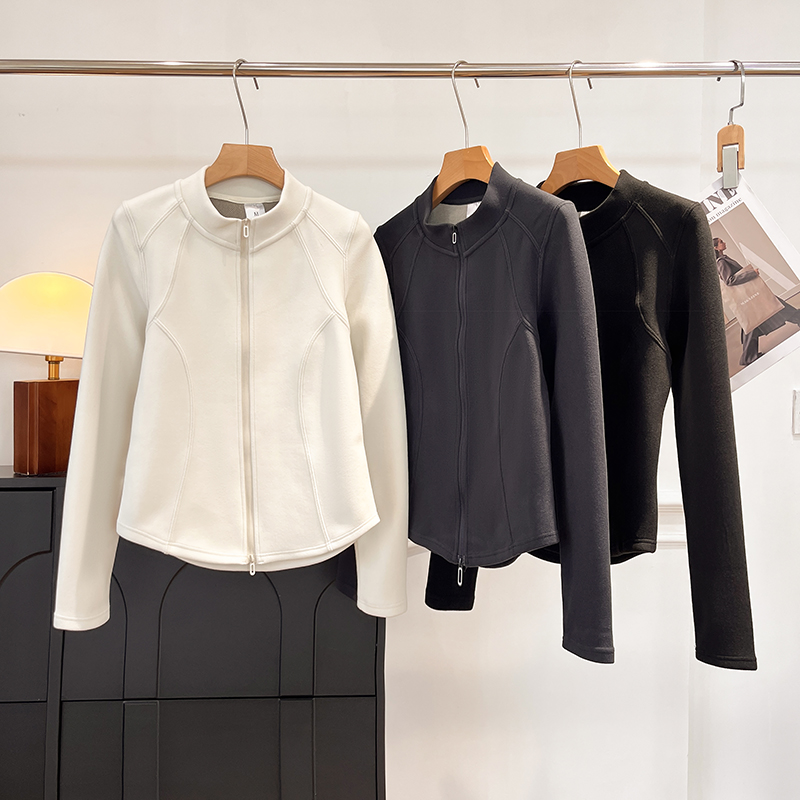 全包边！升级版~LU风修身小蛮腰秋冬蓄热保暖石墨烯双拉链短外套