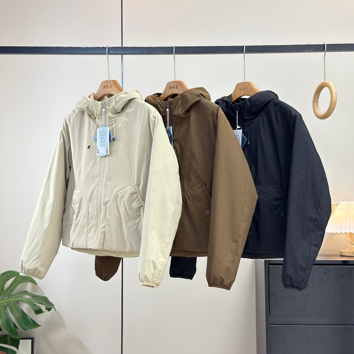 大厂订单!秋冬保暖轻盈棉服户外防风防泼水连帽廓形加厚短外套