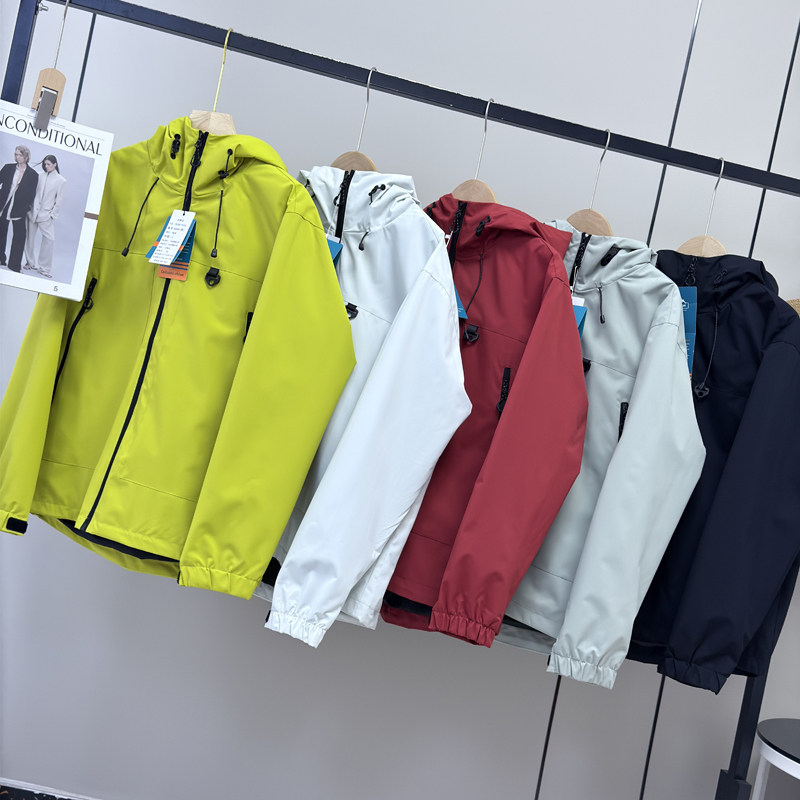 户外牛货！防风防泼水春装男女同款连帽登山服夹克冲锋衣休闲外套