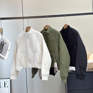 LU风！秋冬保暖P棉户外轻便防水立领飞行服短款棉服夹克外套女