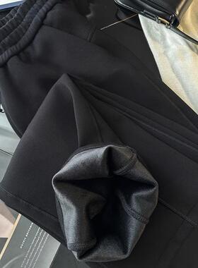 LU家同款！柜面700+上身超赞~莫代尔垂感加绒加厚直筒瑜伽休闲裤