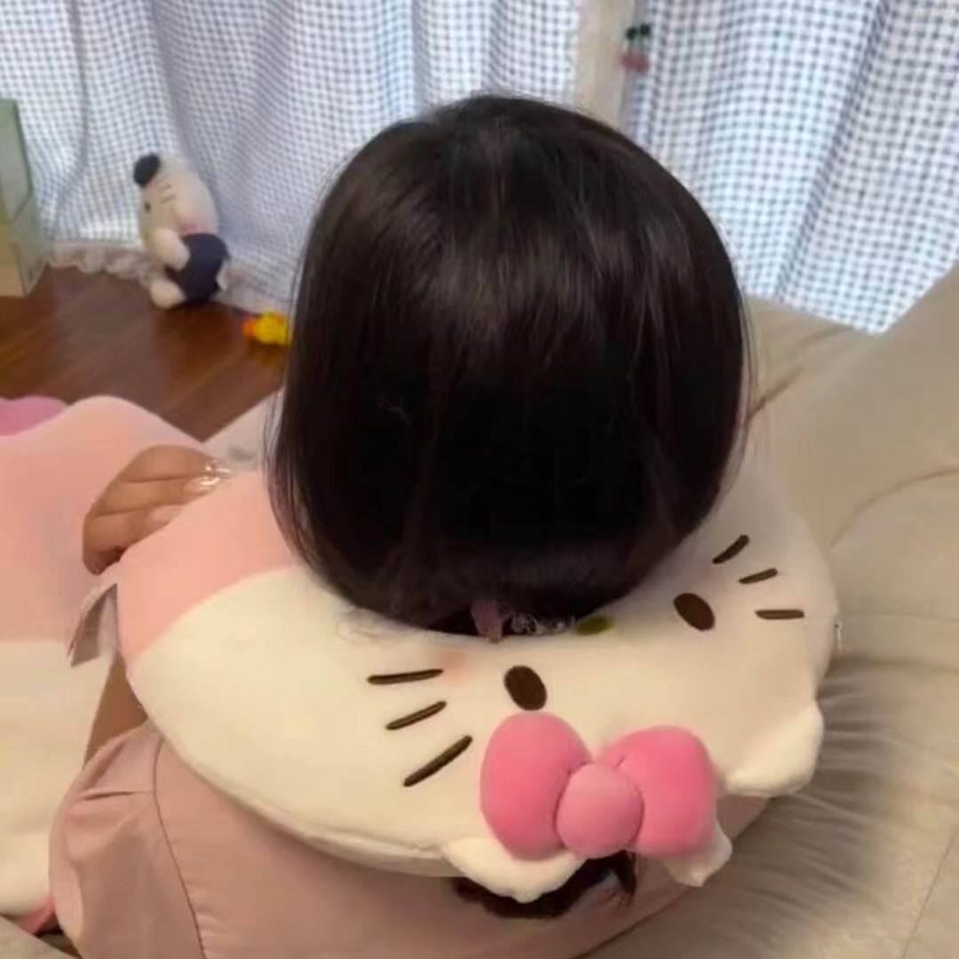 可爱kt猫u型枕少女心卡通pp棉护颈护脖子旅行便携助眠睡枕