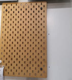 宜家斯考迪斯钉板木头色36x56厘米墙壁桌子教学金属板照片告示展