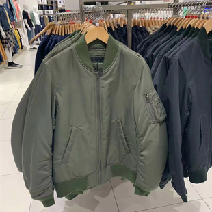 试衣间同款 秋季 休闲军旅式 飞行服夹克棒球服立领外套442143 男装