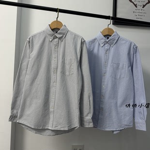 衬衫 仇仇家 轻商务纯棉牛津纺日系休闲条纹长袖 男士 462367 秋冬款