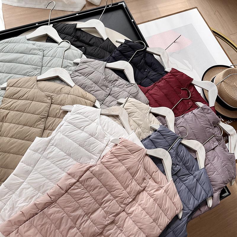 叠穿薄款福利来了羽绒马甲百搭