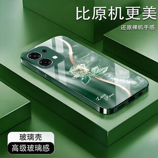 玻璃璀璨玫瑰适用oppoA6手机壳PLS120直边软壳全包保护套防摔