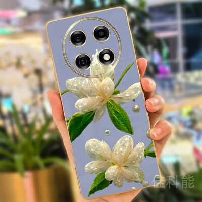 水晶花适用oppoA6GT电镀手机壳PLL110包边软壳保护套防摔