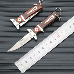 户外折叠刀 削水果折叠刀 黄铜彩木口袋440C小刀精美礼品锋利刀具