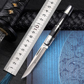 不锈钢折叠刀小刀水果刀瓜果刀户外便携男女防身锋利刀木柄工具刀