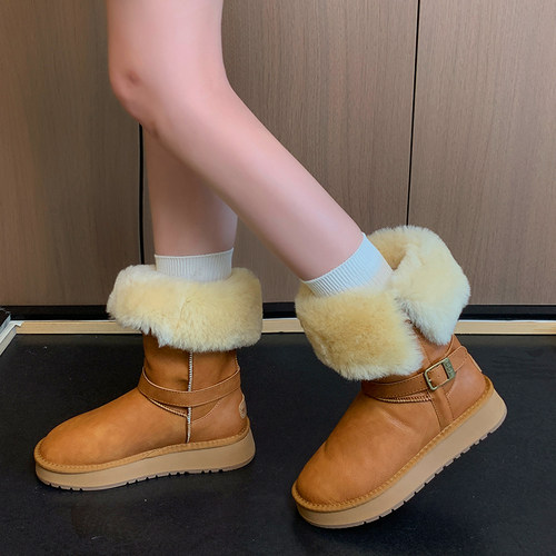 TGG团呱呱雪地靴女款新款U棉鞋