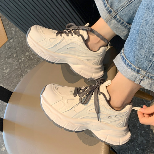 老爹鞋女新款百搭防滑厚底内增高