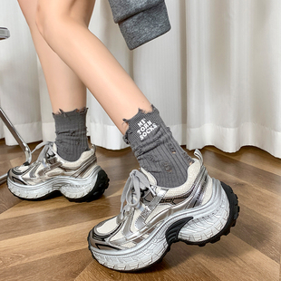 YOUNGER LURE老爹鞋2025新款今年流行爆款厚底增高百搭女款巨好看