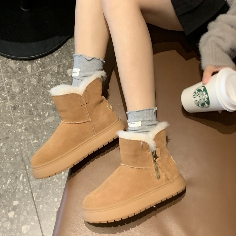 TGG团呱呱雪地靴女款2025新款U加绒保暖防寒滑厚底毛毛靴冬季棉鞋,女鞋,时尚雪地靴,淘宝优惠券,粉丝福利购,淘宝优惠卷