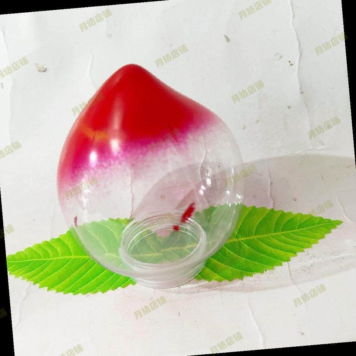 塑料桃型寿桃空瓶带盖装白糖拜神拜老爷摆桌供佛透明桃子模型