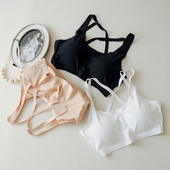 打底内衣女裹胸抹胸 吊带背心式 天天特价 冰丝无痕带胸垫文胸短款
