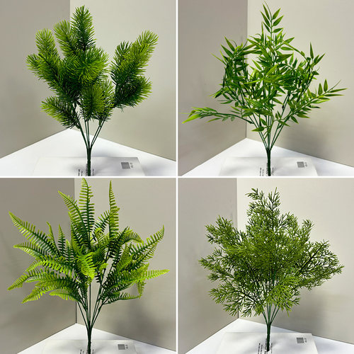 装饰造景布置单支散尾葵塑料假花